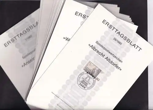 Bundesrep. Deutschland Nur Hauptgebiet 1980 Nr 1-26 Ersttagsblatt