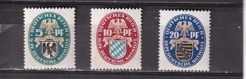 Deutsches Reich 1925 Nr 375-377 Postfrisch / **