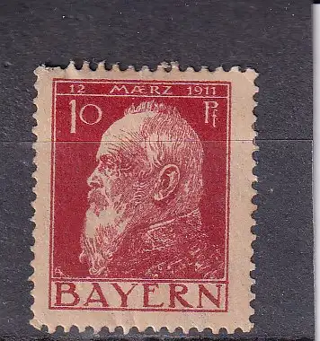 Altdeutschland Bayern 1911 Nr 78 Falz / Gummimängel / *
