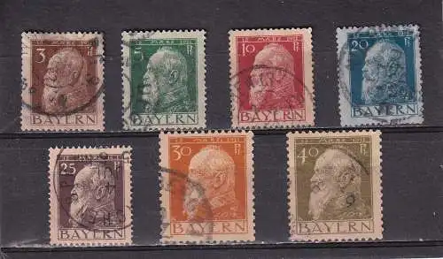 Altdeutschland Bayern 1911 Nr 76-82 Falz / Gummimängel / *