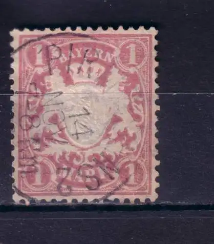 Altdeutschland Bayern 1881 Nr 53 Zentraler Rund / Vollstempel