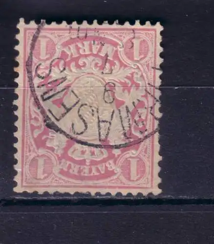 Altdeutschland Bayern 1881 Nr 53 Zentraler Rund / Vollstempel