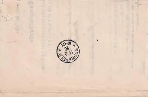 Deutsches Reich 1890 Nr 42c Brief