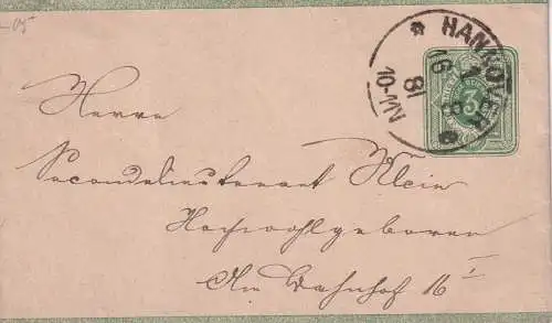 Deutsches Reich 1881 Nr S6 Brief