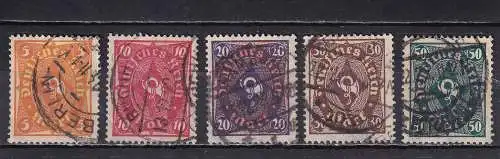 Deutsches Reich 1921 Nr 205-209 Gestempelt (Posten)