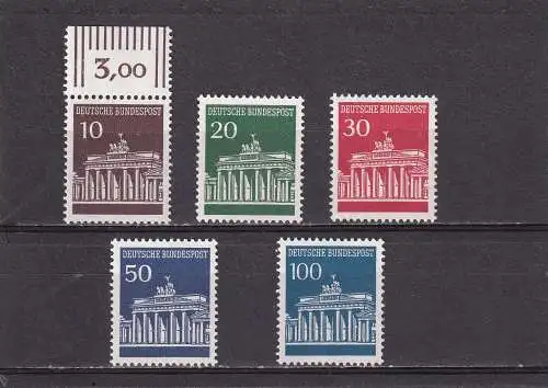 Bundesrep. Deutschland Nur Hauptgebiet 1966 Nr 506-510 Postfrisch / **