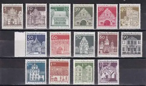 Bundesrep. Deutschland Nur Hauptgebiet 1966 Nr 489-503 Postfrisch / **