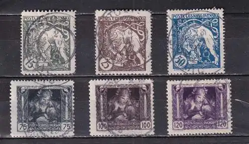 Tschechoslowakei 1919 Nr 34-39 Gestempelt (Posten)