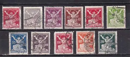 Tschechoslowakei 1920 Nr 170-180 Gestempelt (Posten)