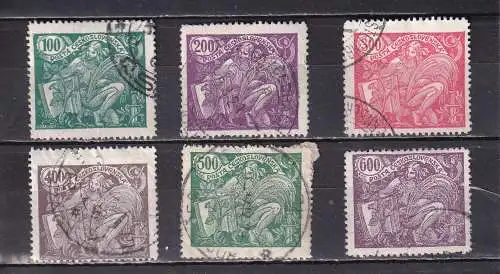 Tschechoslowakei 1920 Nr 183-188 Gestempelt (Posten)