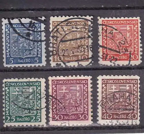 Tschechoslowakei 1929 Nr 277-282 Gestempelt (Posten)