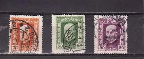 Tschechoslowakei 1925 Nr 221-223 Gestempelt (Posten)