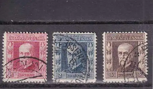 Tschechoslowakei 1925 Nr 228-230 Gestempelt (Posten)