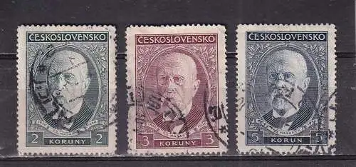 Tschechoslowakei 1930 Nr 299-301 Gestempelt (Posten)