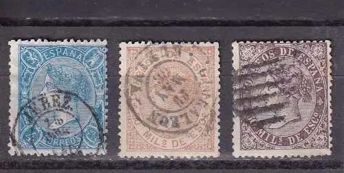 Spanien 1866-1868 Nr 68 89+93 Gestempelt (Posten)