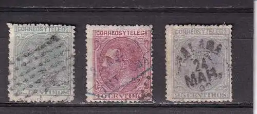 Spanien 1879 Nr 177 178 180 Gestempelt (Posten)