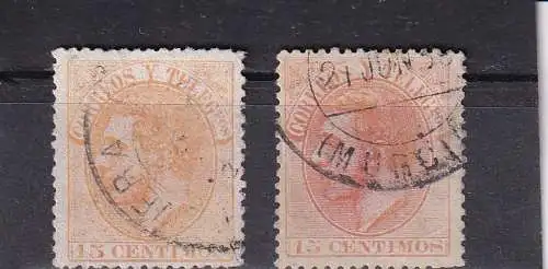 Spanien 1882 Nr 186a 186b Gestempelt (Posten)