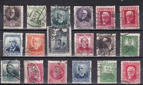 Spanien 1931-1938 Nr 618-689 ex Gestempelt (Posten)