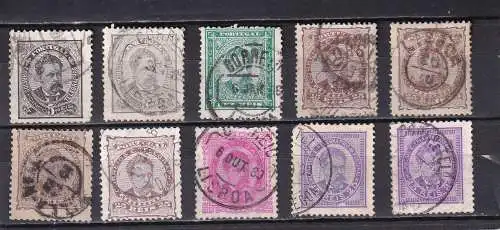 Portugal 1882-1884 Nr 54-63 ex Gestempelt (Posten)
