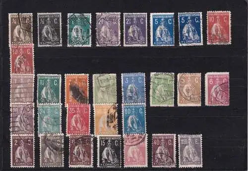 Portugal 1912-1924 Nr 204-291 ex Gestempelt (Posten)