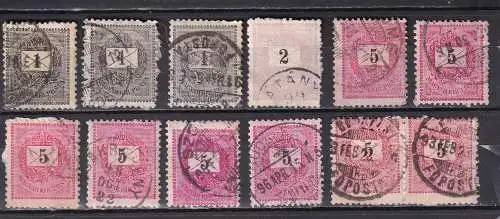 Ungarn 1881 Nr 27-44 ex Gestempelt (Posten)