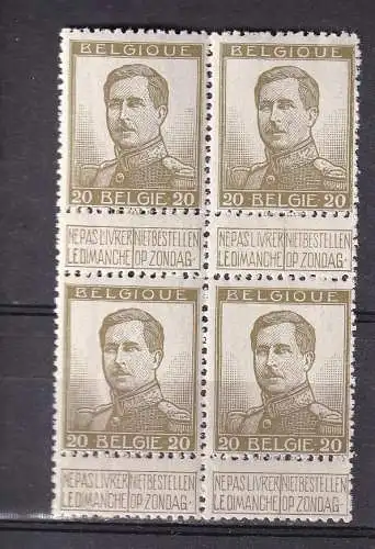 Belgien 1912 Nr 101 Postfrisch / **