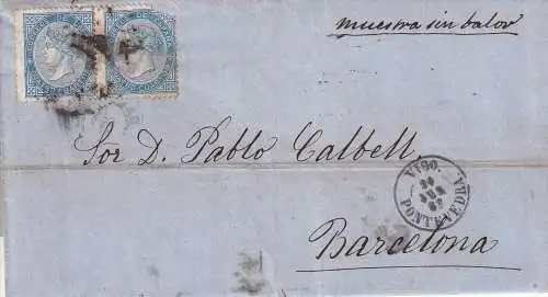 Spanien 1867 Nr 81 Brief