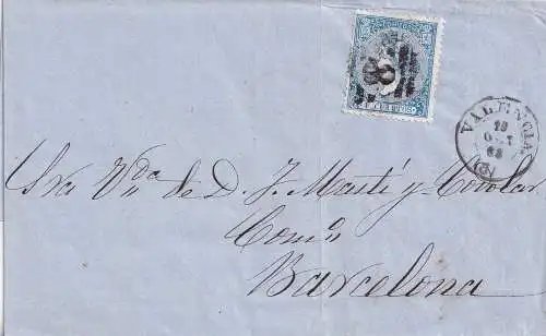 Spanien 1866 Nr 81 Brief