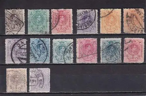 Spanien 1909-1920 Nr 231-249 ex Gestempelt (Posten)