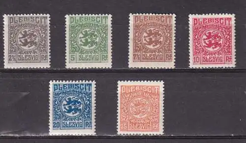 Schleswig 1920 Nr 1-7 ex Postfrisch / **