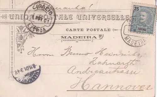 Portugal Madeira 1901 Ansichtskarte