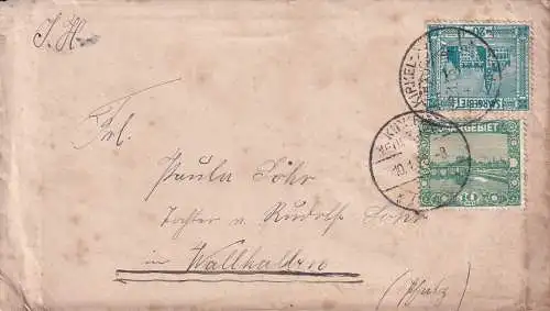 Saargebiet/Saarland 1926 Nr 80+86 Brief