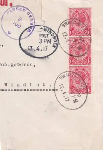 Dt. Kol. D.-SWafrika 1917 Nr 4 Rundstempel (Datum und/oder Ort klar)