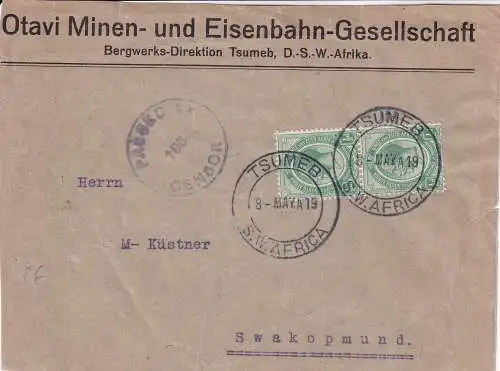 Dt. Kol. D.-SWafrika 1919 Nr 1 Rundstempel (Datum und/oder Ort klar)
