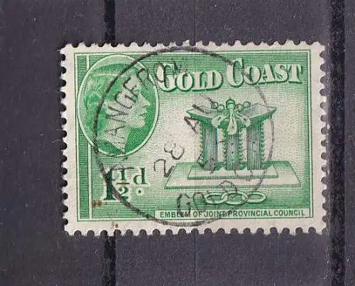 Goldküste 1954 Nr 140 Zentraler Rund / Vollstempel