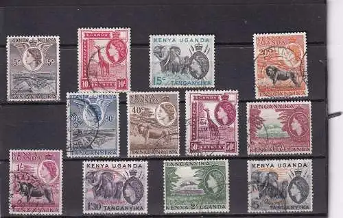 Kenia 1954 Nr 92-103 Rundstempel (Datum und/oder Ort klar)