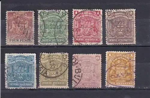 Rhodesien 1892-1898 Nr 19-65 ex Gestempelt (Posten)