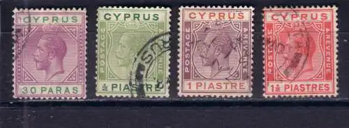 Zypern 1921 Nr 72-75 ex Gestempelt (Posten)
