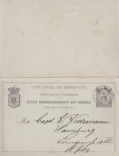 Belg.-Kongo (Kolonie) 1891 Nr AK 7 Brief