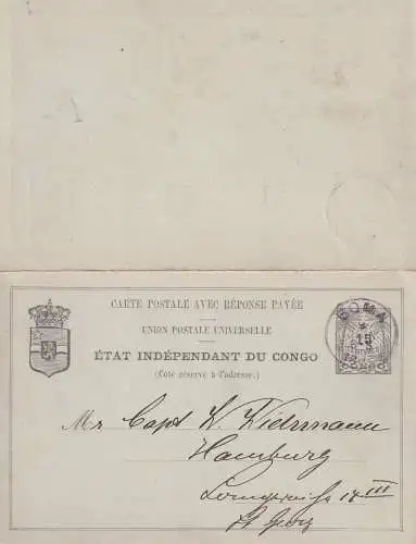 Belg.-Kongo (Kolonie) 1891 Nr AK 7 Brief