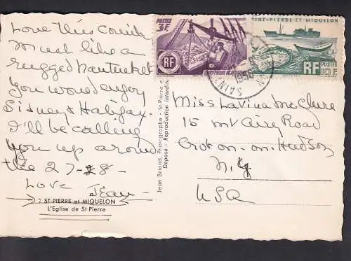 St. Pierre u. M. 1956 Ansichtskarte