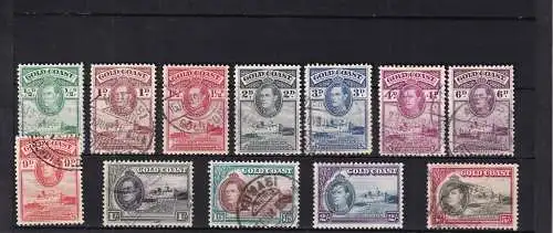 Goldküste 1938 Nr 105-116 Gestempelt (Posten)