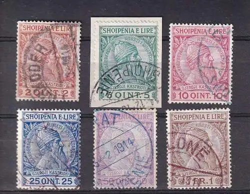 Albanien 1913 Nr 29-34 Gestempelt (Posten)
