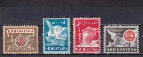 Kroatien 1944 Nr 150-153 Falz / Gummimängel / *