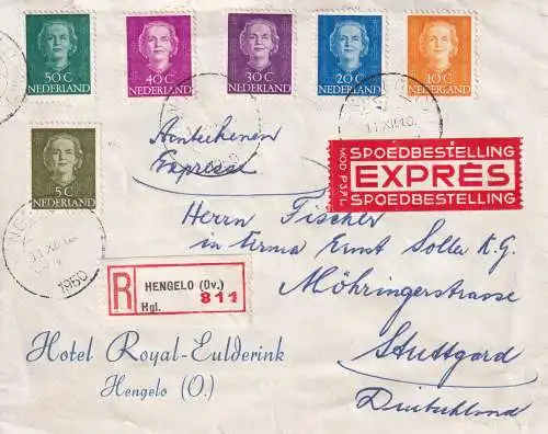 Niederlande 1950 Nr 518-531 ex Brief