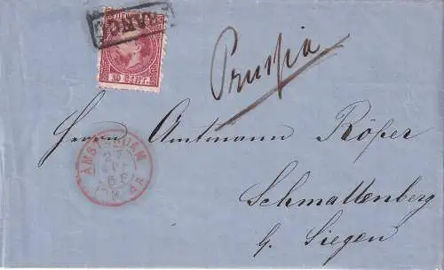 Niederlande 1868 Nr 8 Brief