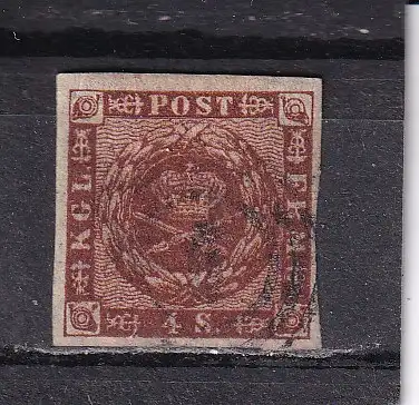 Altd. Schl.-Hostein 1858 Nr 7 Zentraler Rund / Vollstempel