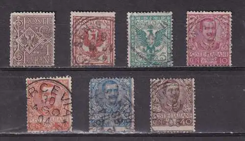 Italien 1901 Nr 75-80 Rundstempel (Datum und/oder Ort klar)