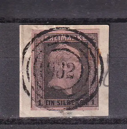 PREUSSEN 1850 1 Sgr/ Mi 2 NUMMERNSTEMPEL 932/ MENDEN/ WESTFALEN BRIEFSTÜCK