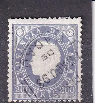 Macau 1886 Nr 40 A Zentraler Rund / Vollstempel